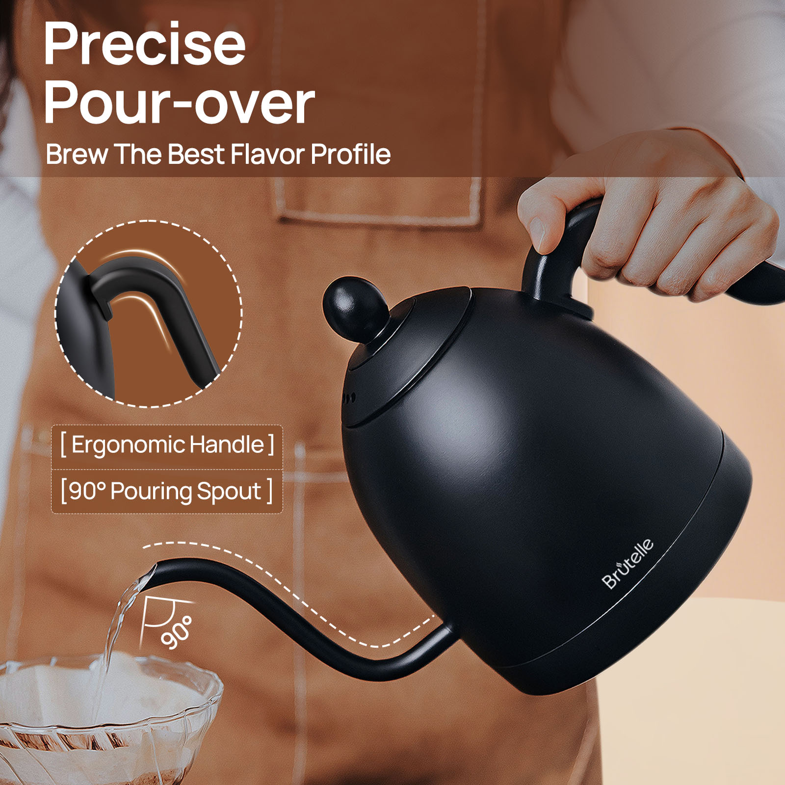 Brutelle Electric Gooseneck Kettle