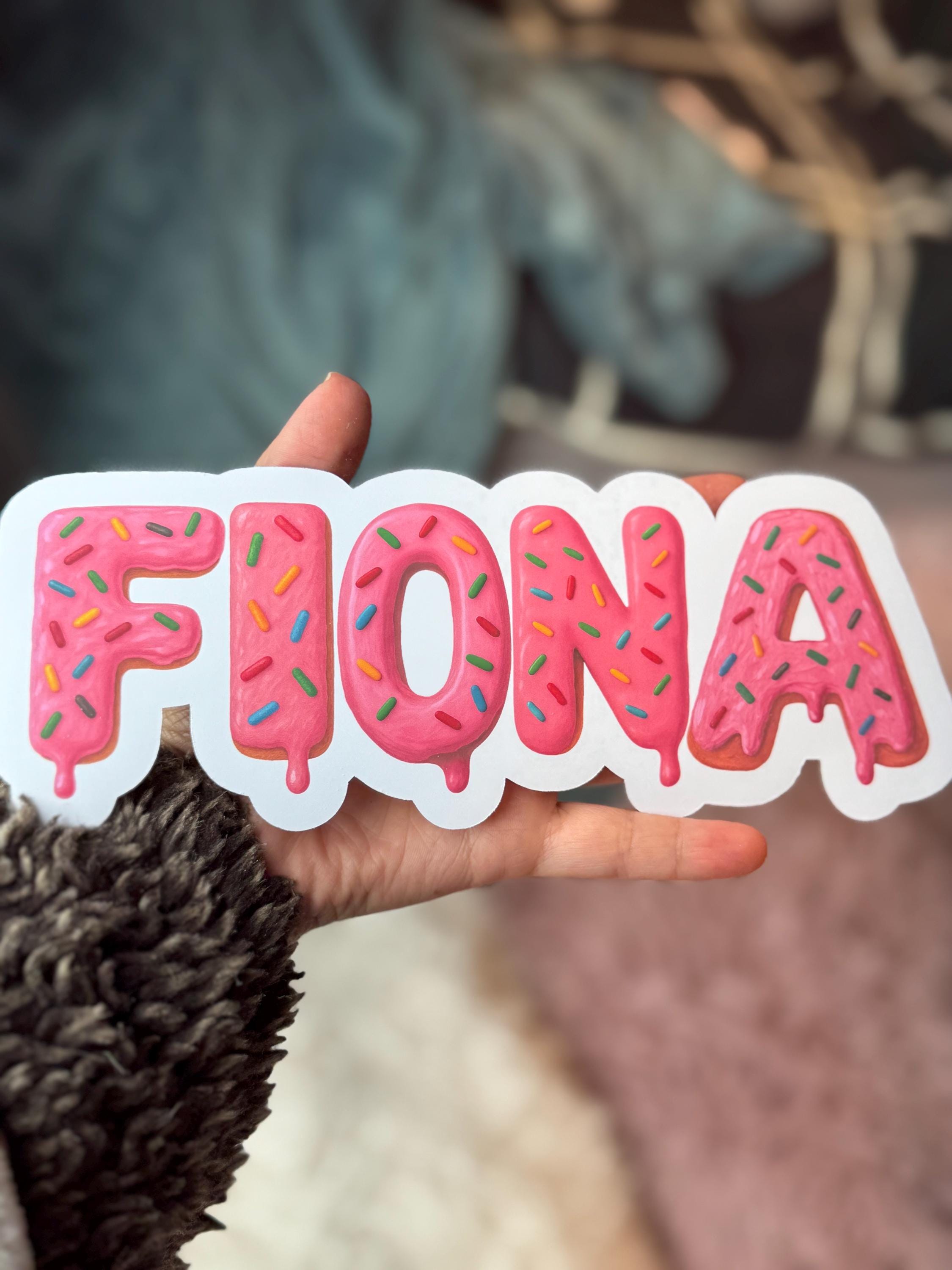Custom Donut Name Sticker | Large Personalized Name Decal | Baby Name Sticker | Nursery Wall Decal | Girls Room Decor | Donut Babyshower
