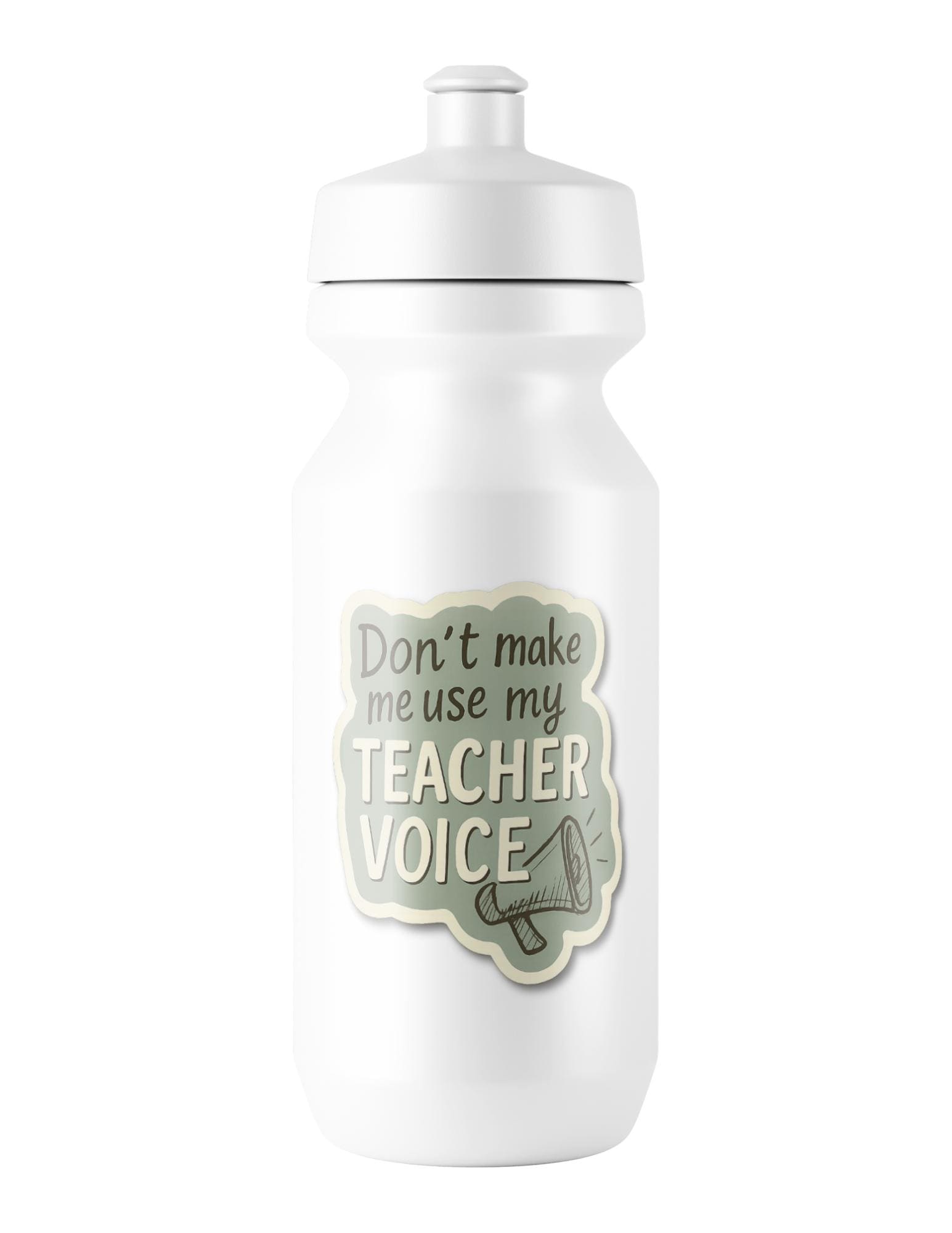 Don’t Make Me Use My Teacher Voice Funny Teacher Vinyl Sticker for Planners, Laptops, Water Bottles – 3x3.3 or 3.6 x4 – Matte, Glossy