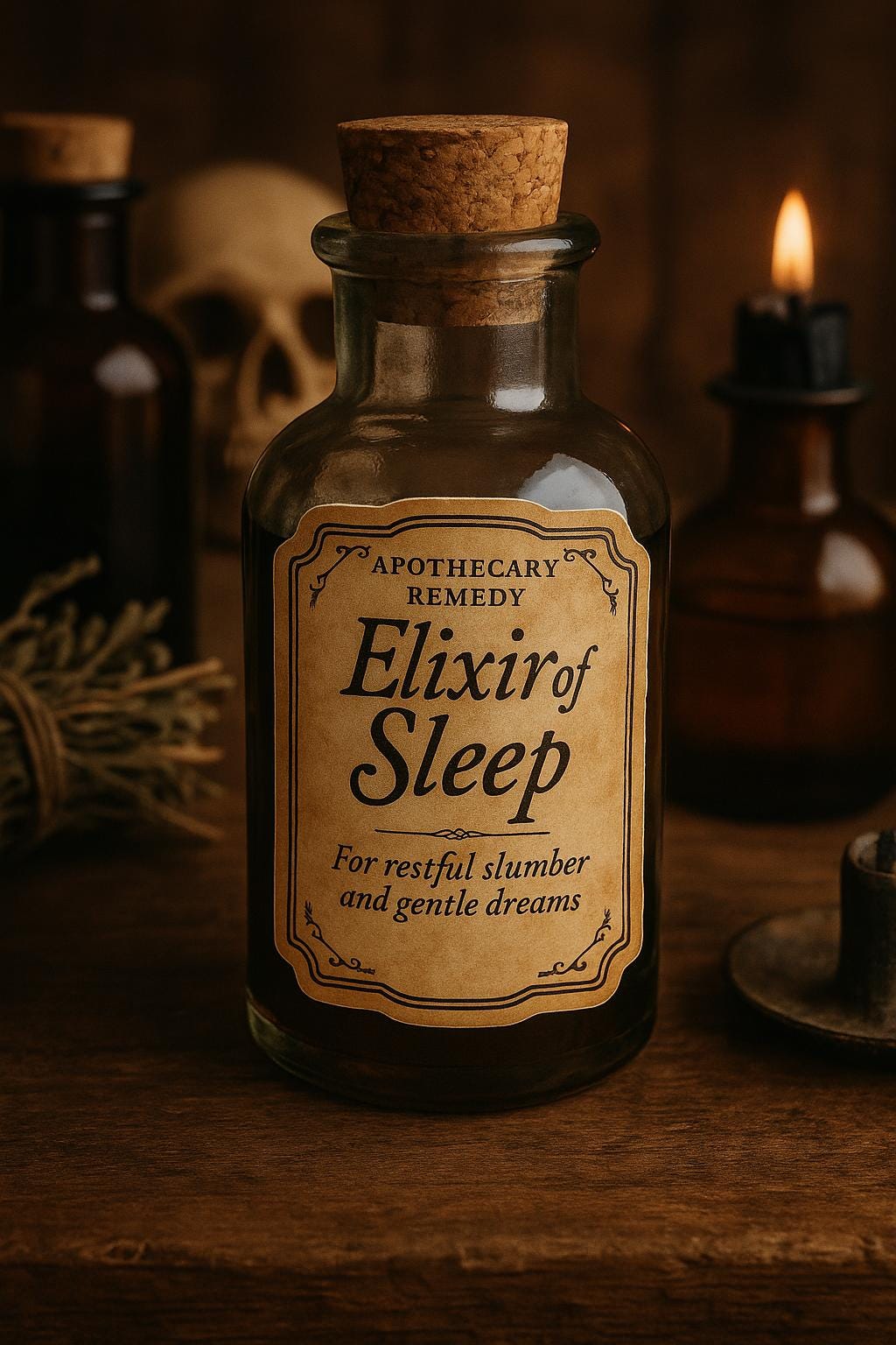 Apothecary Potion Stickers: Witchy Elixir Labels, Set of 4