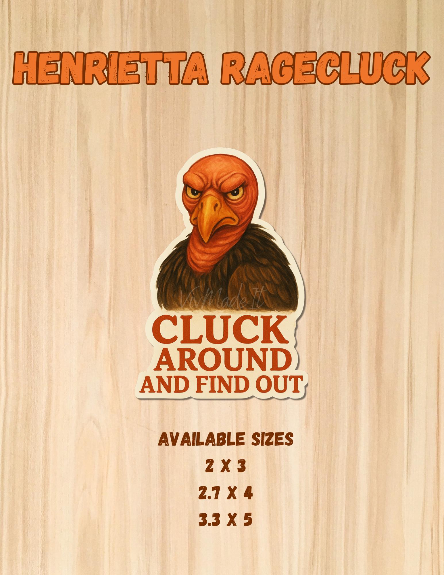 King Vulture Sticker: Funny Angry Bird Vinyl Decal Henrietta Ragecluck
