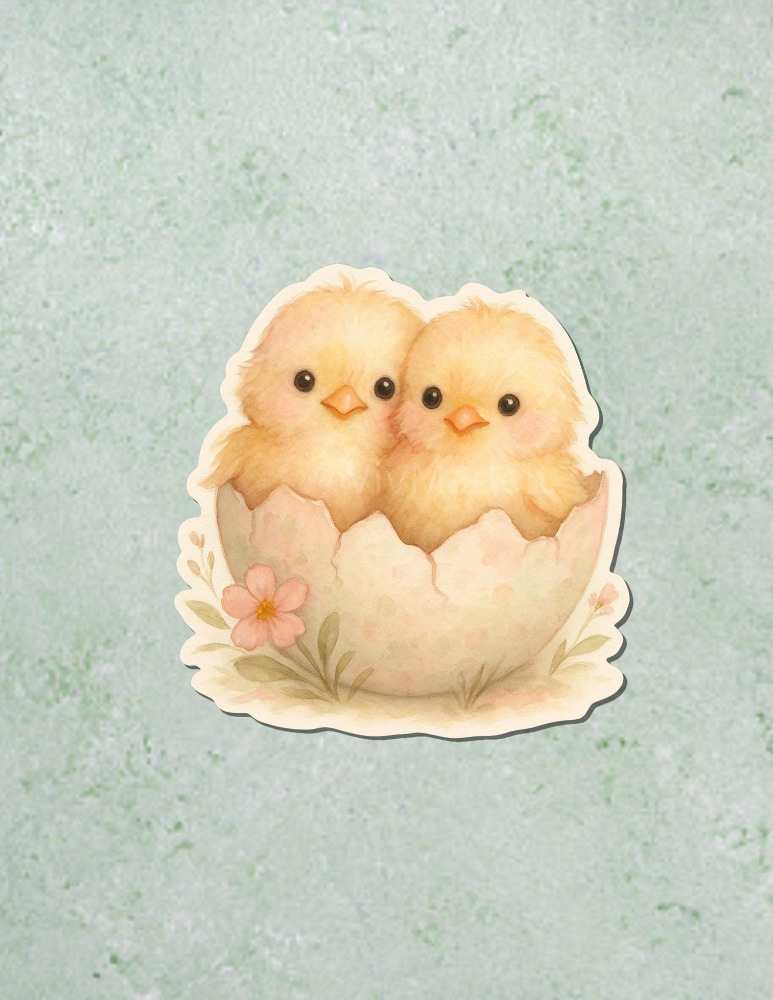 Baby Chicks in Egg Sticker: Spring Easter Vinyl Decal
