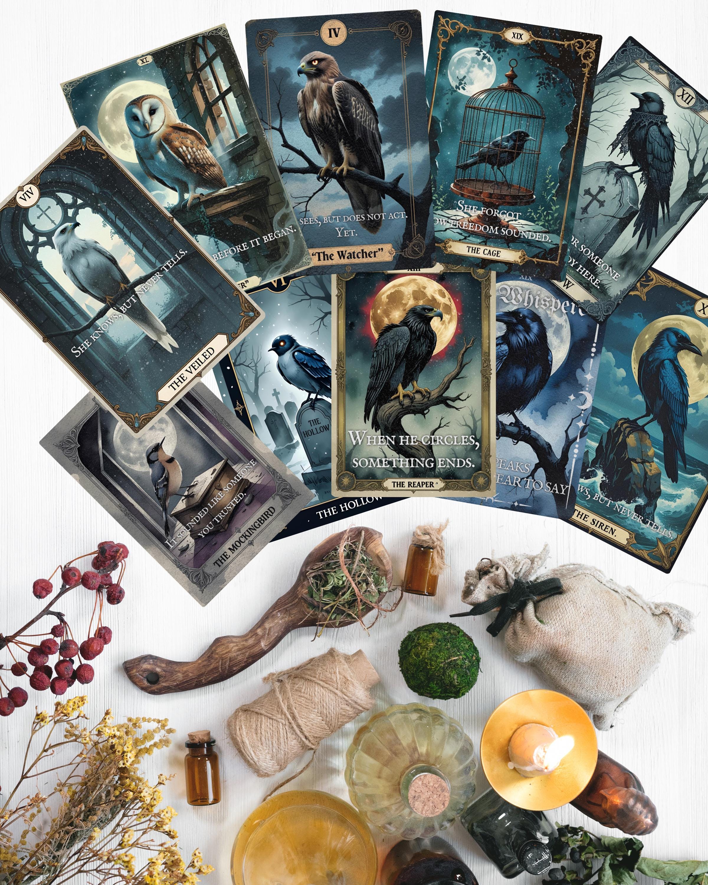 Gothic Halloween Tarot Cards - 3x4.5