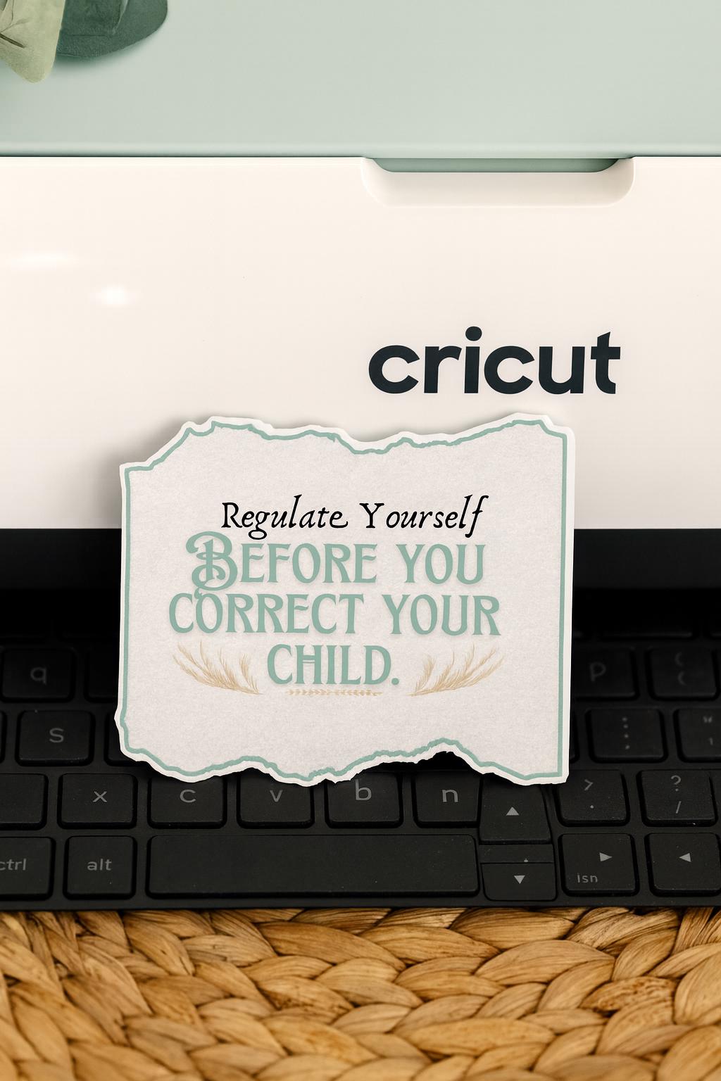 Gentle Parenting Sticker: Motivational Reminder, Waterproof Options