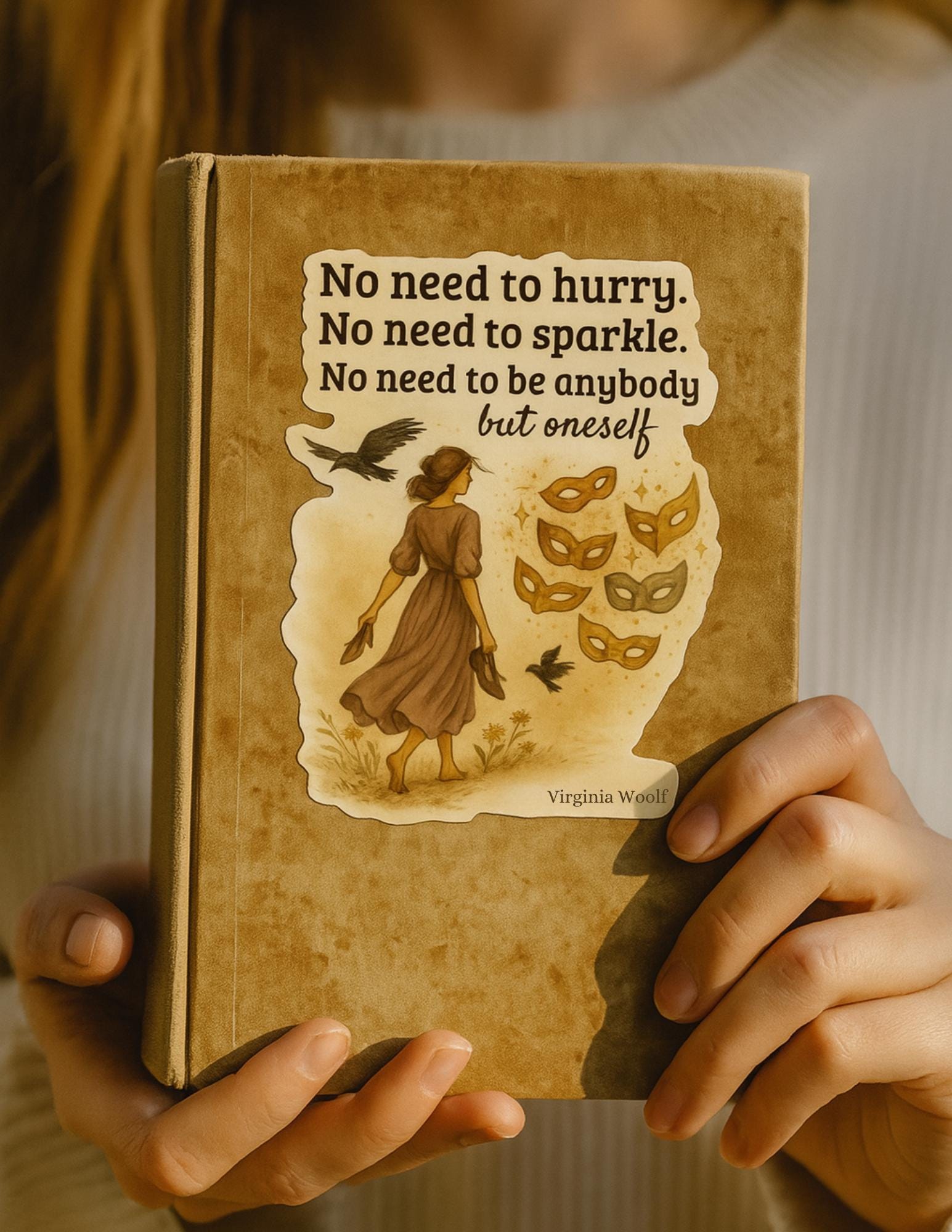 Virginia Woolf Quote Sticker: Feminist Literary Art - Empowerment Gift
