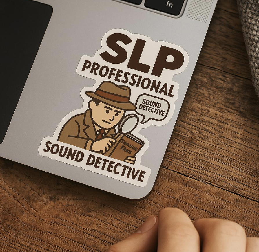Funny SLP Sticker Set: Speech Therapy Humor, 10-Piece Vinyl Decals