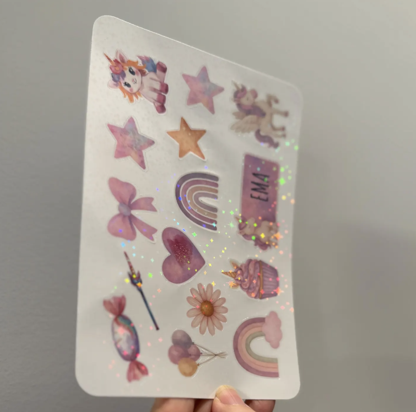 Unicorn and Rainbow Sticker Sheet