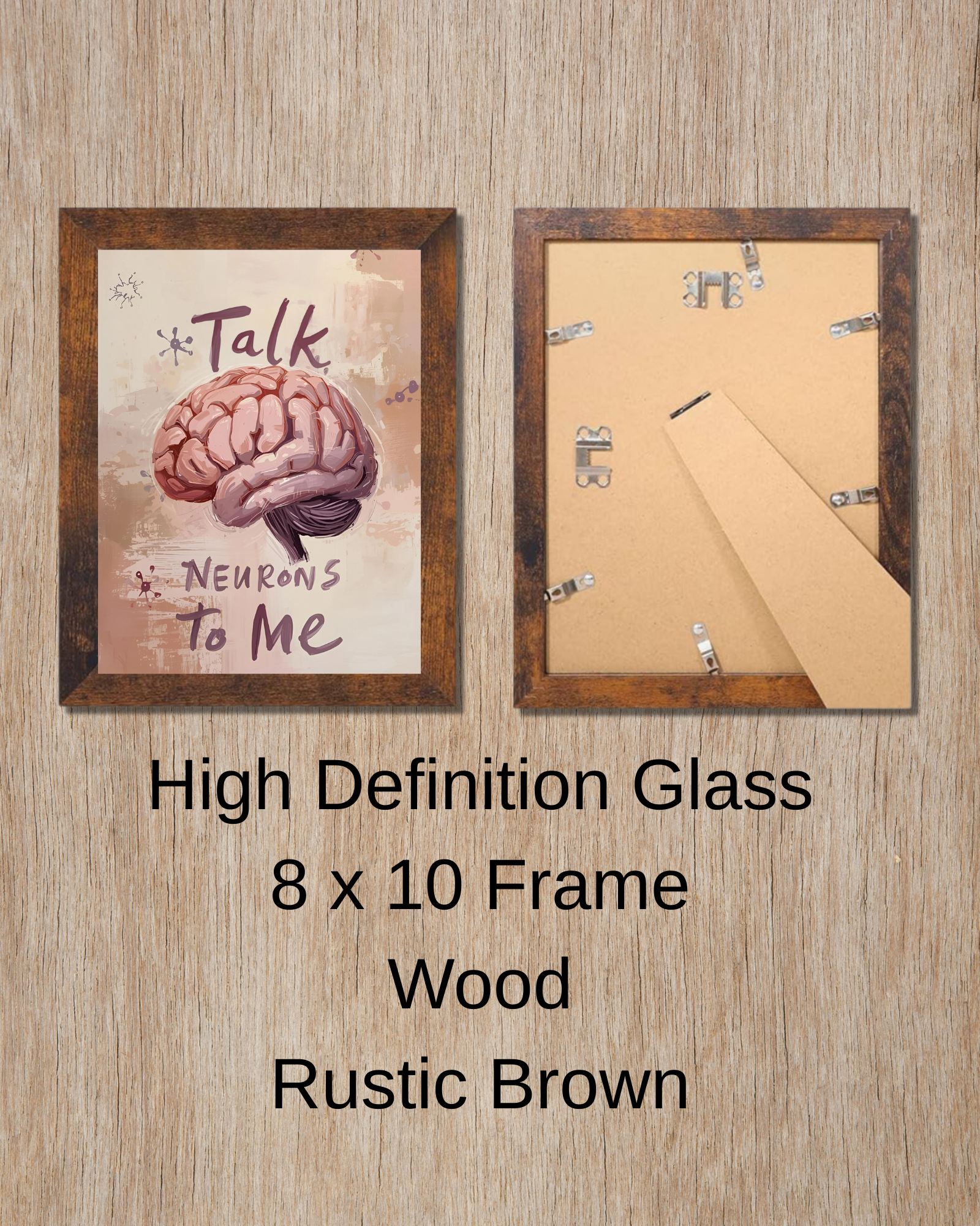 Talk Neurons To Me - Brain Painting Fine Art Print - 8x10, Framed or Unframed 