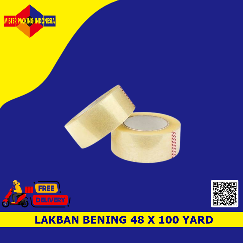 Lakban Bening 48 x 100 Yard