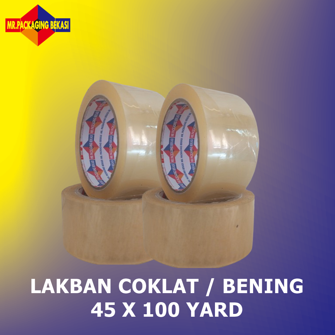 Lakban Coklat / Bening 45 x 100 Yard