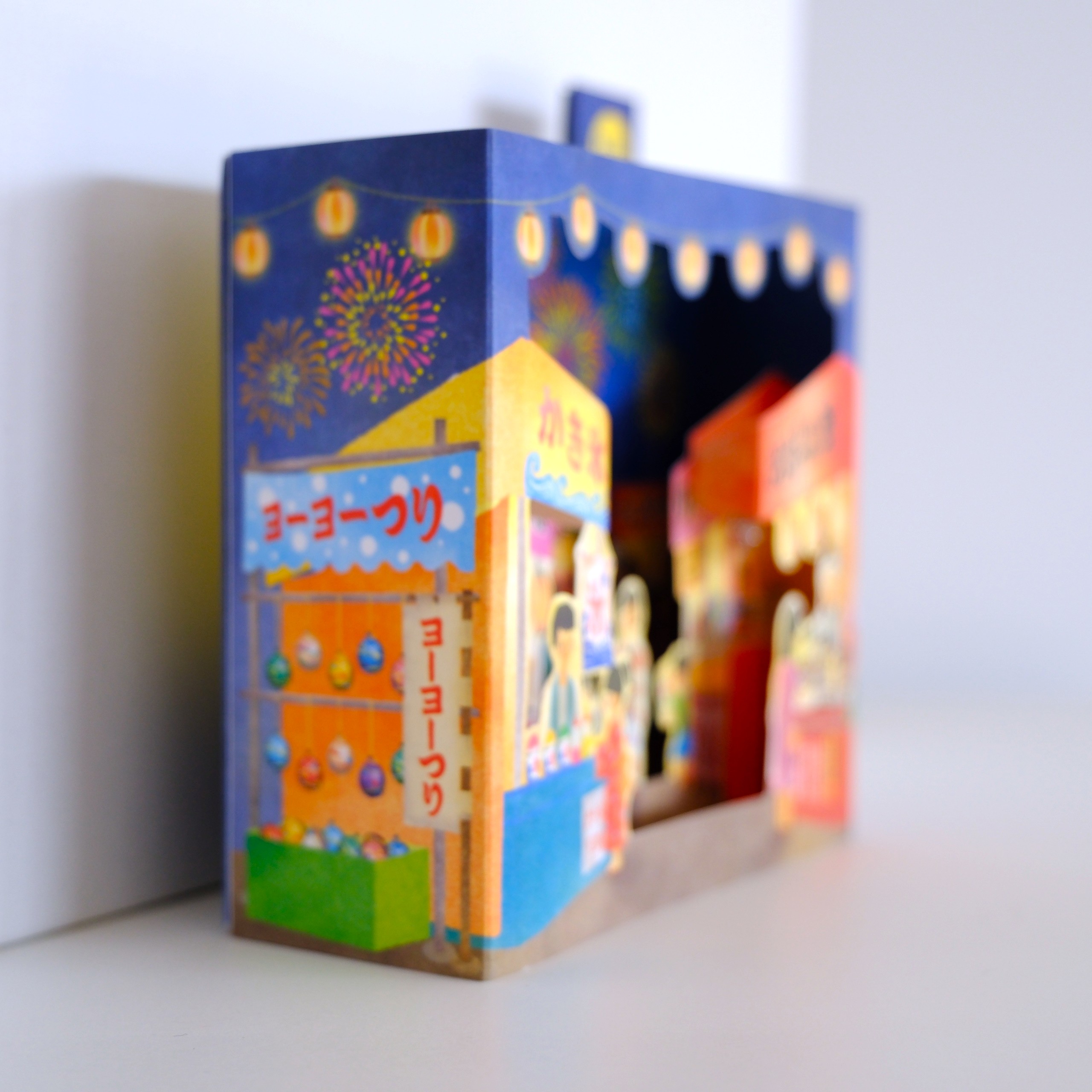 Postal 3D con Luz y Música Festival Japonés