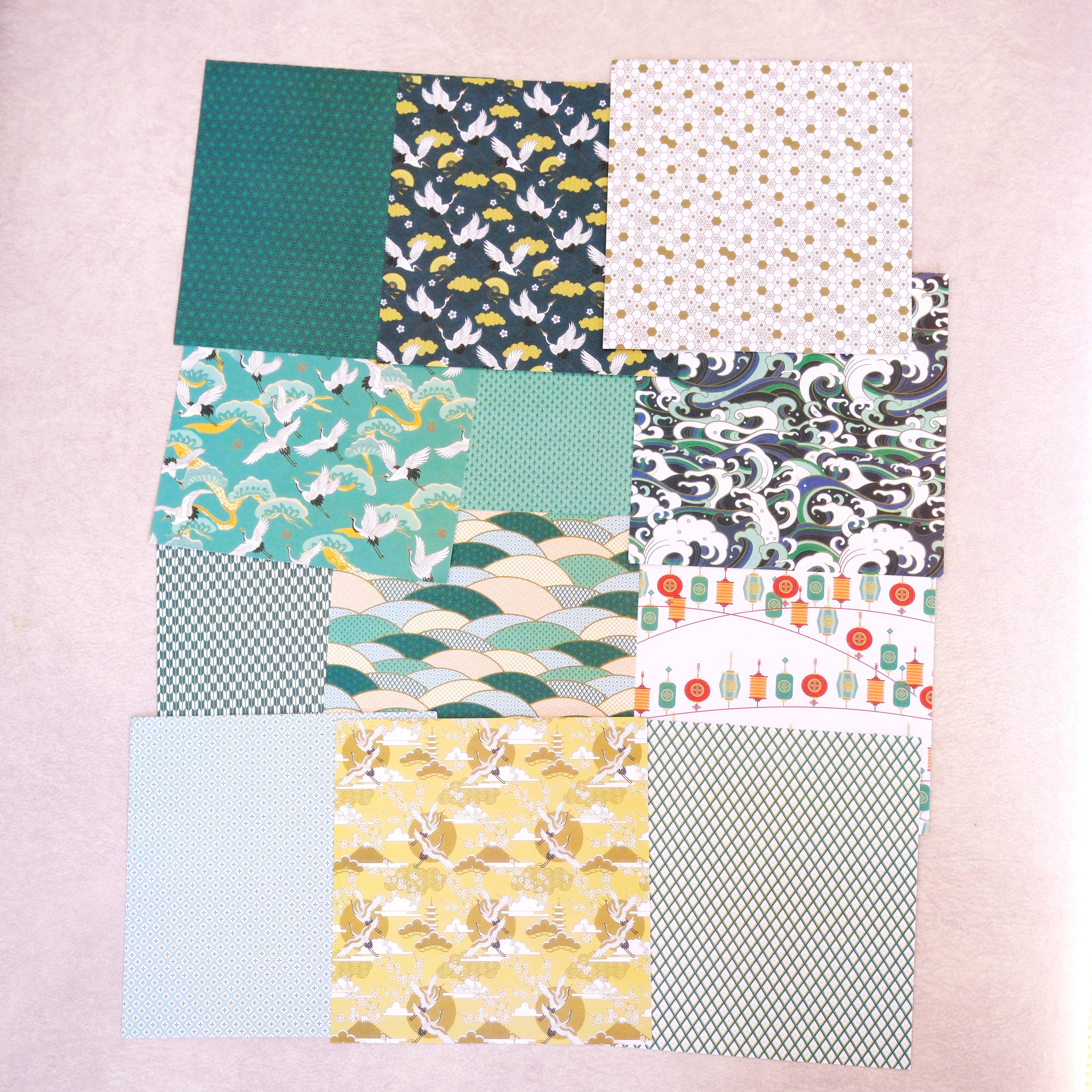 Set Papeles de Origami Diseños Japoneses