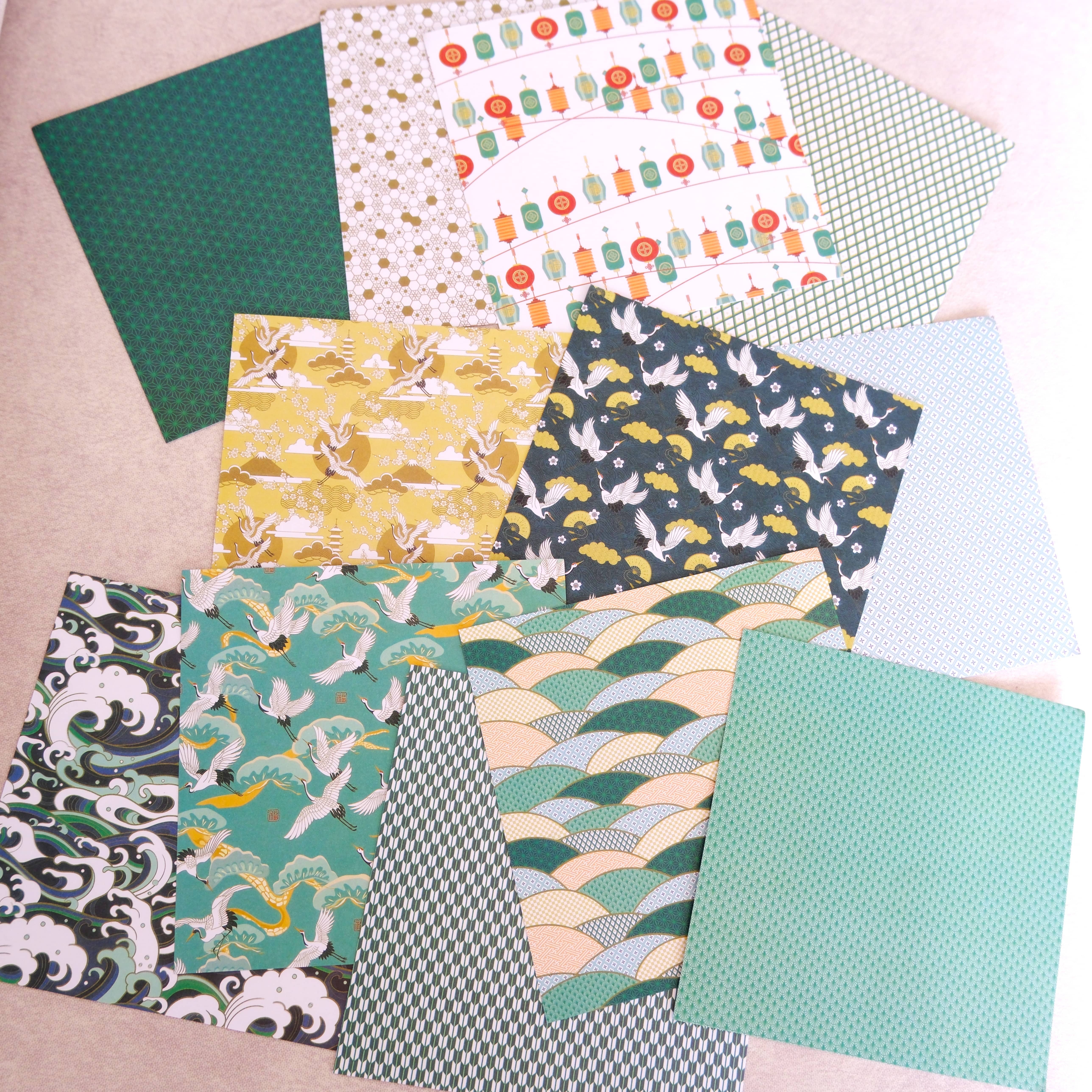 Set Papeles de Origami Diseños Japoneses