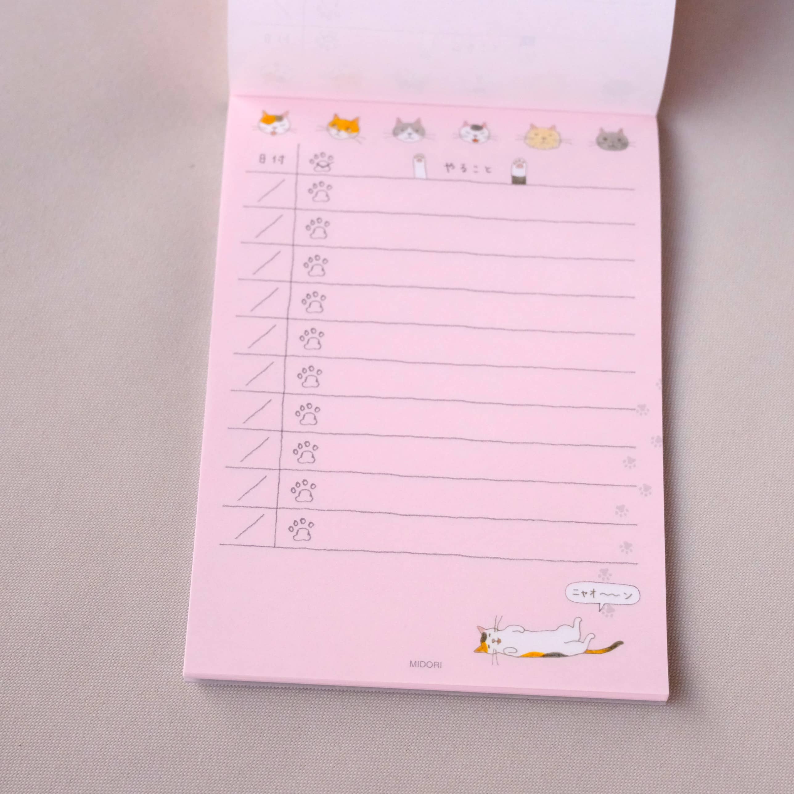 Bloc de Notas de Gatos Midori A6