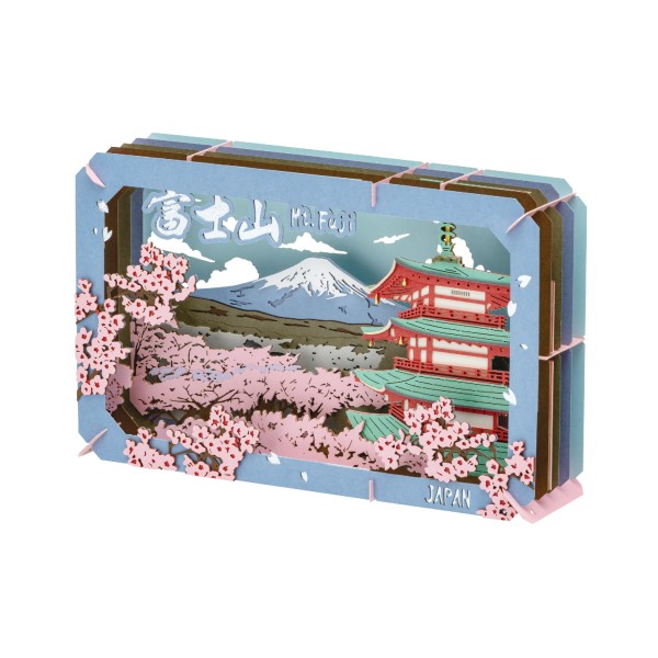 Teatro de Papel Monte Fuji y Cerezos en Flor