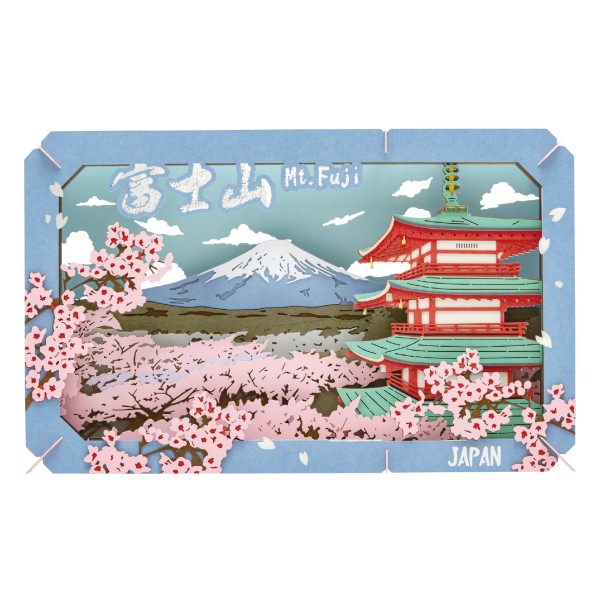 Teatro de Papel Monte Fuji y Cerezos en Flor