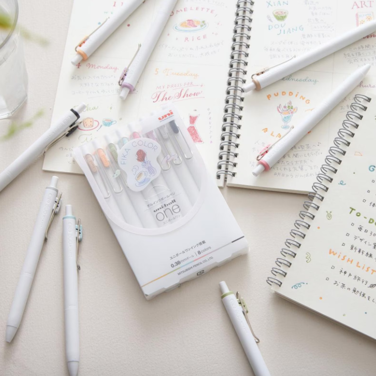 Pack Bolígrafos Uni-ball One Fika Colors (Set de 8)