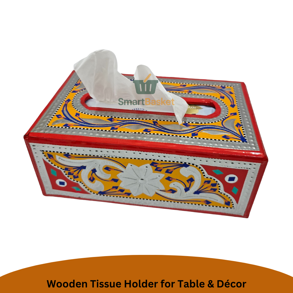 Handmade Multicolor Truck Art Tissue Box 