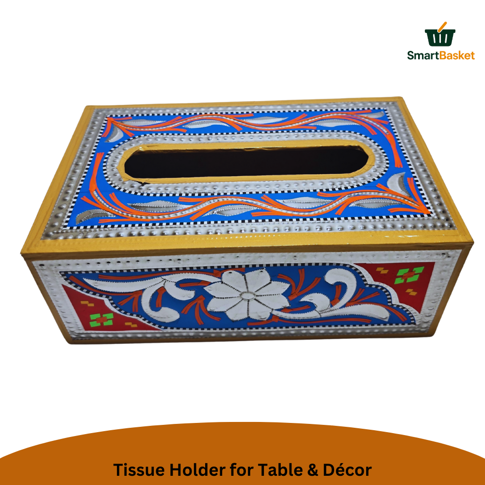 Handmade Multicolor Truck Art Tissue Box