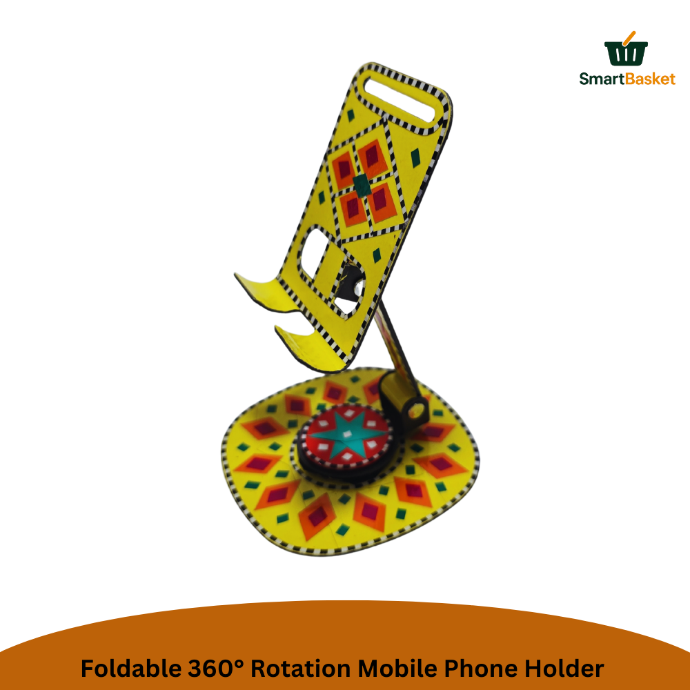 Foldable 360° Rotation Mobile Phone Holder – Truck Art Inspired | Colorful & Portable Stand