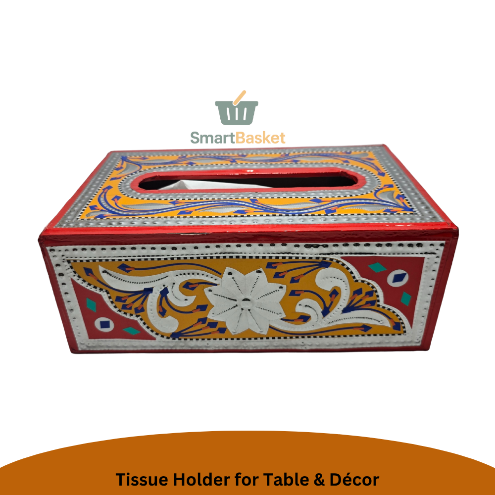 Handmade Multicolor Truck Art Tissue Box 