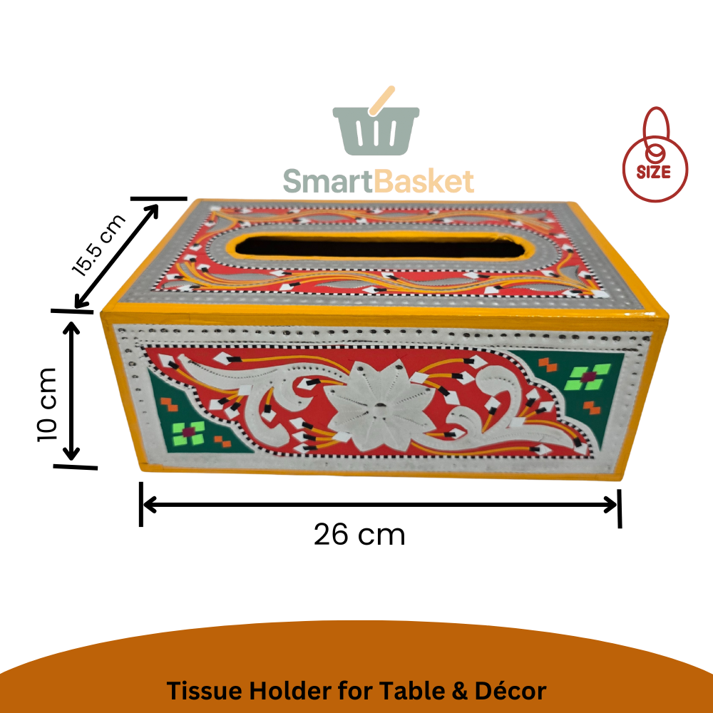 Handmade Multicolor Truck Art Tissue Box 
