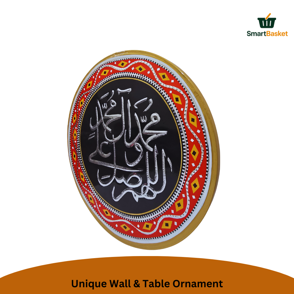 Handmade Table Top Decorative Plate with Holder | Premium MDF Decorative Item for Home Décor