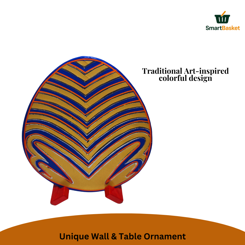 Handmade Truck Art Decorative Plate with Stand | Colorful MDF Tabletop Home Decor Accent