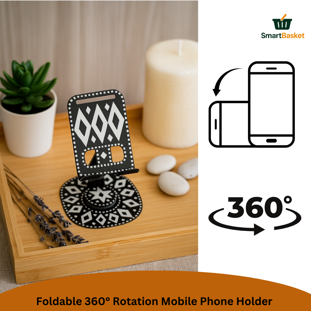 Foldable 360° Rotation Mobile Phone Holder – Truck Art Inspired | Colorful & Portable Stand