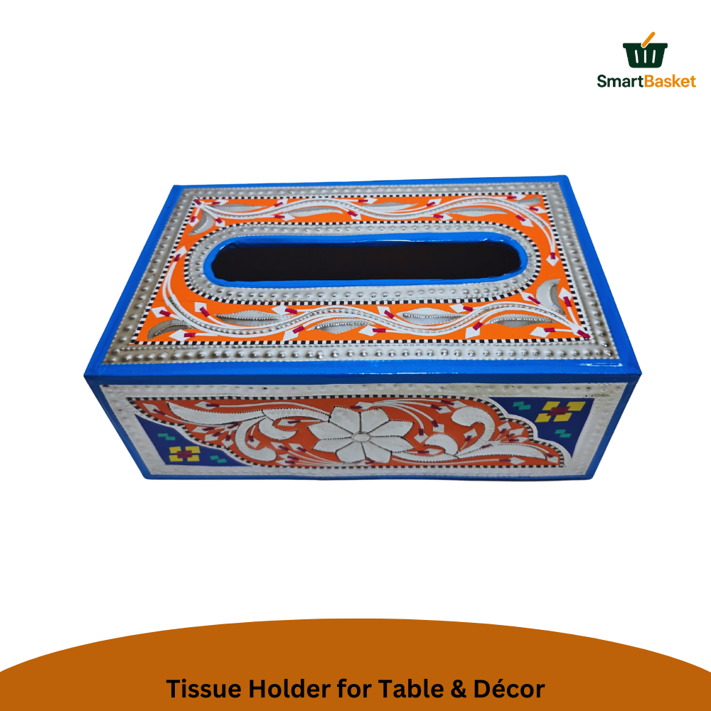 Handmade Multicolor Truck Art Tissue Box 