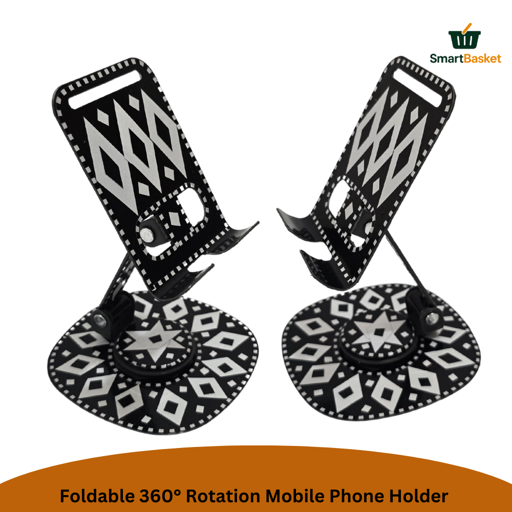 Foldable 360° Rotation Mobile Phone Holder – Truck Art Inspired | Colorful & Portable Stand