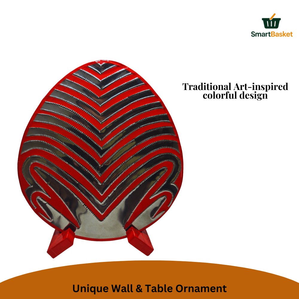 Handmade Table Top Decorative Plate with Holder | Premium MDF Decorative Item for Home Décor