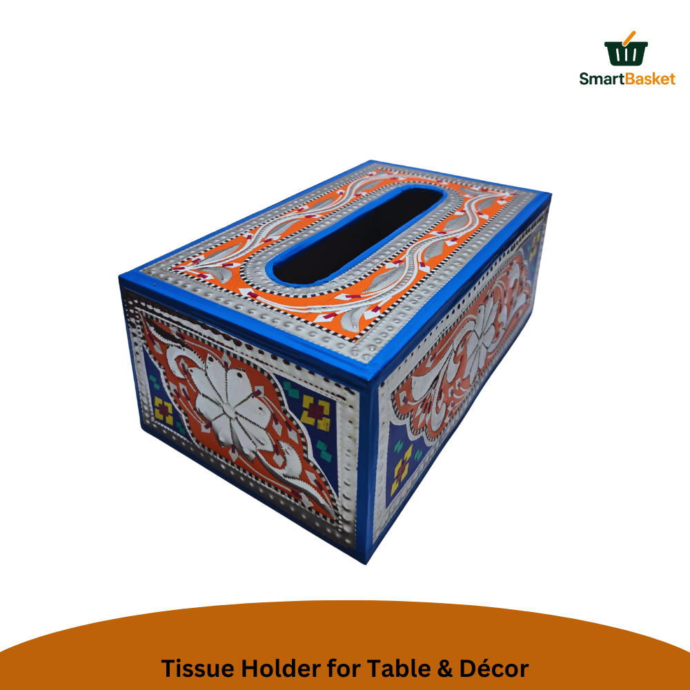 Handmade Multicolor Truck Art Tissue Box 