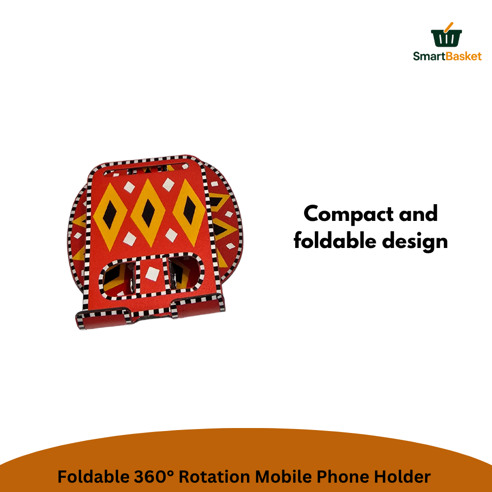 Foldable 360° Rotation Mobile Phone Holder – Truck Art Inspired | Colorful & Portable Stand