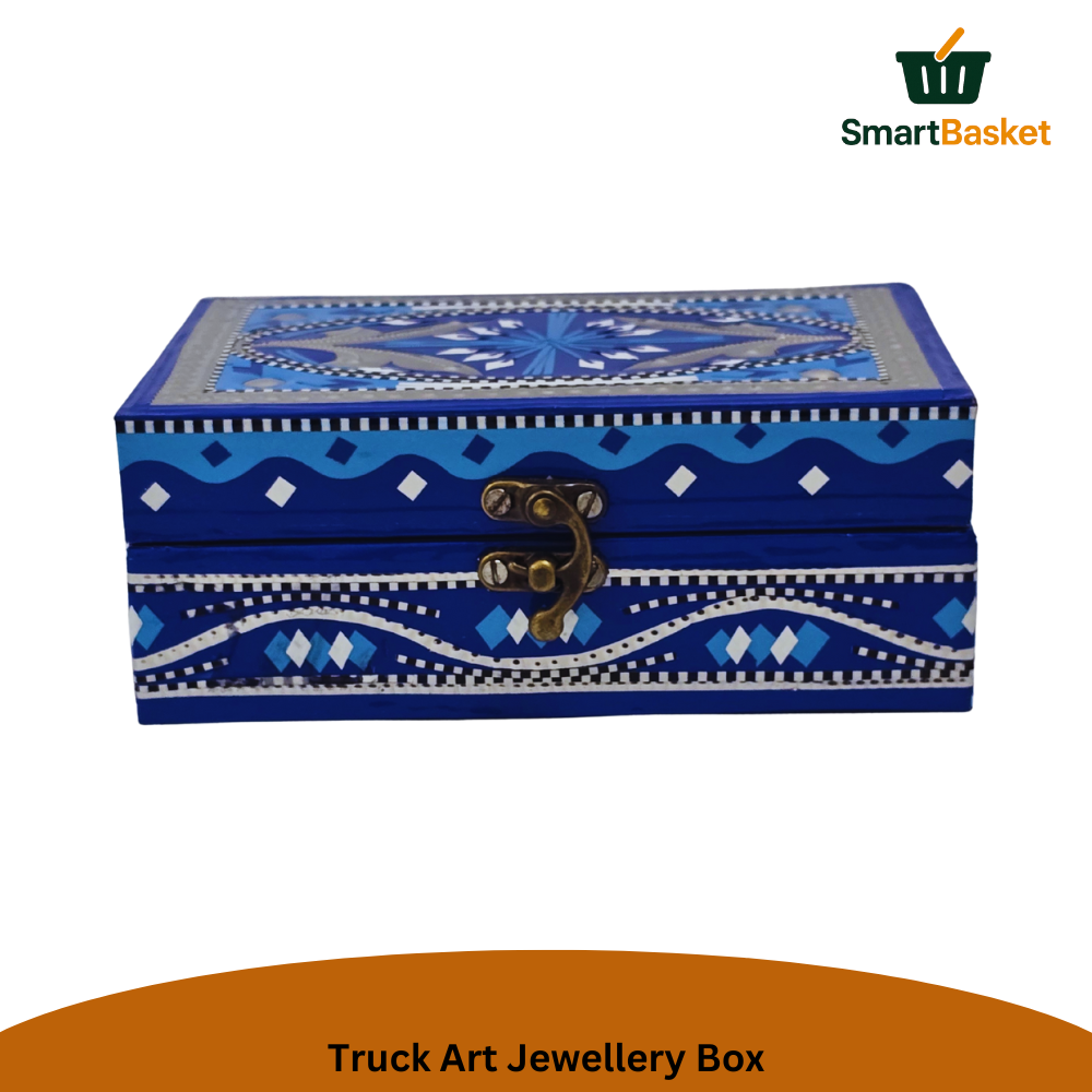 Truck Art Jewellery Box – Multicolor | Wood with Metal & Sticker Art