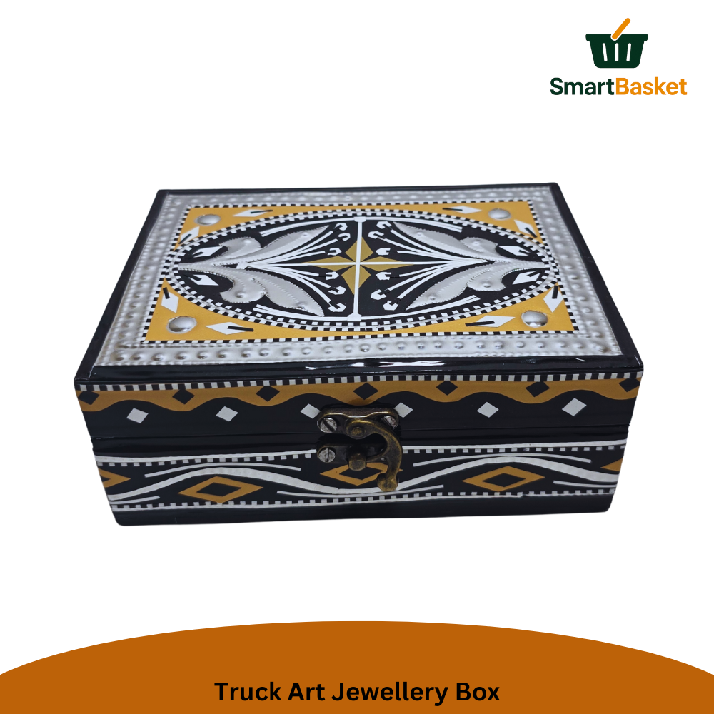 Truck Art Jewellery Box – Multicolor | Wood with Metal & Sticker Art