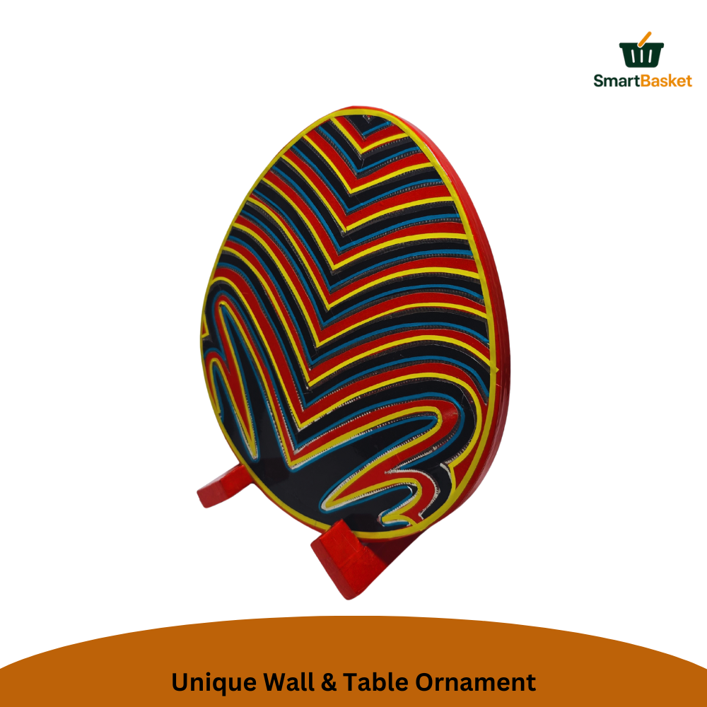 Handmade Table Top Decorative Plate with Holder | Premium MDF Decorative Item for Home Décor