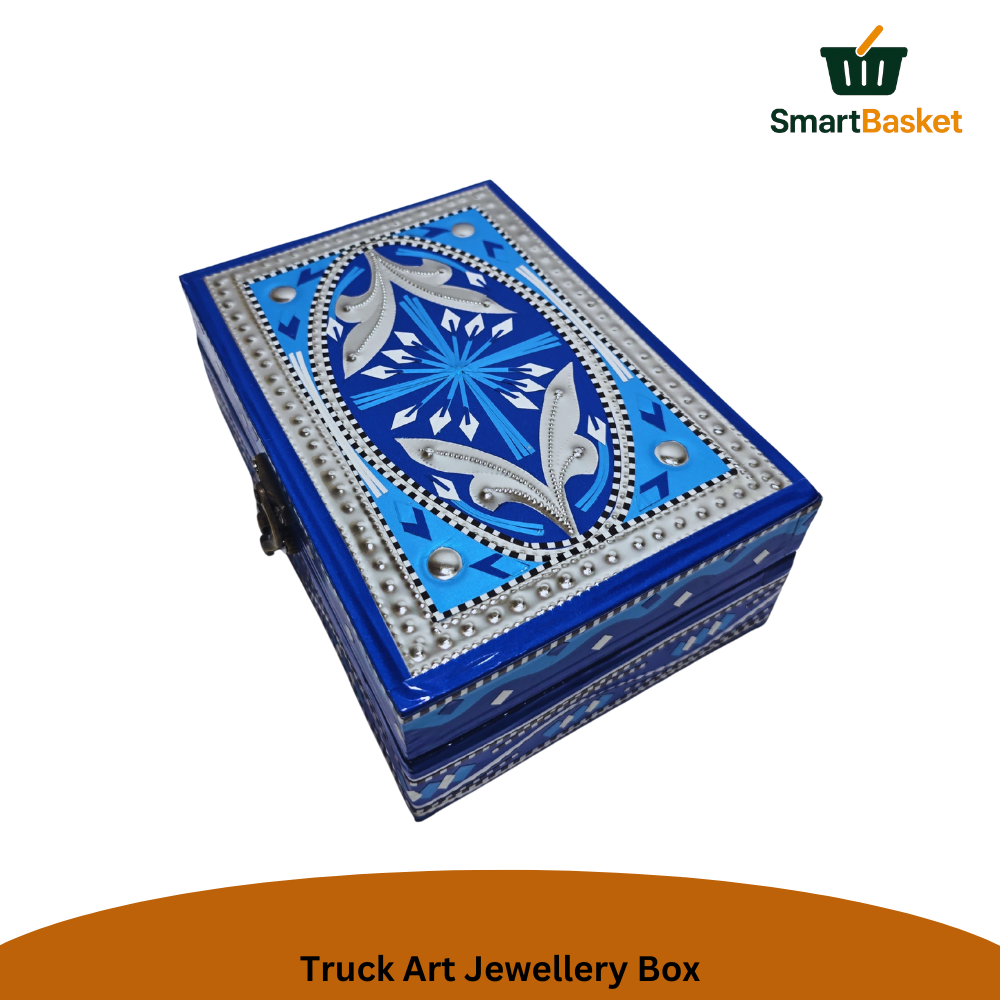 Truck Art Jewellery Box – Multicolor | Wood with Metal & Sticker Art 