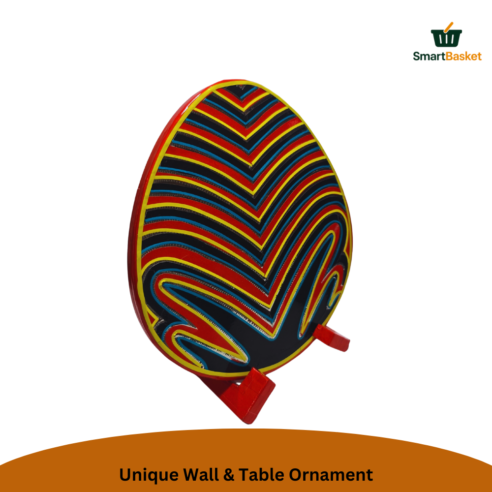 Handmade Table Top Decorative Plate with Holder | Premium MDF Decorative Item for Home Décor