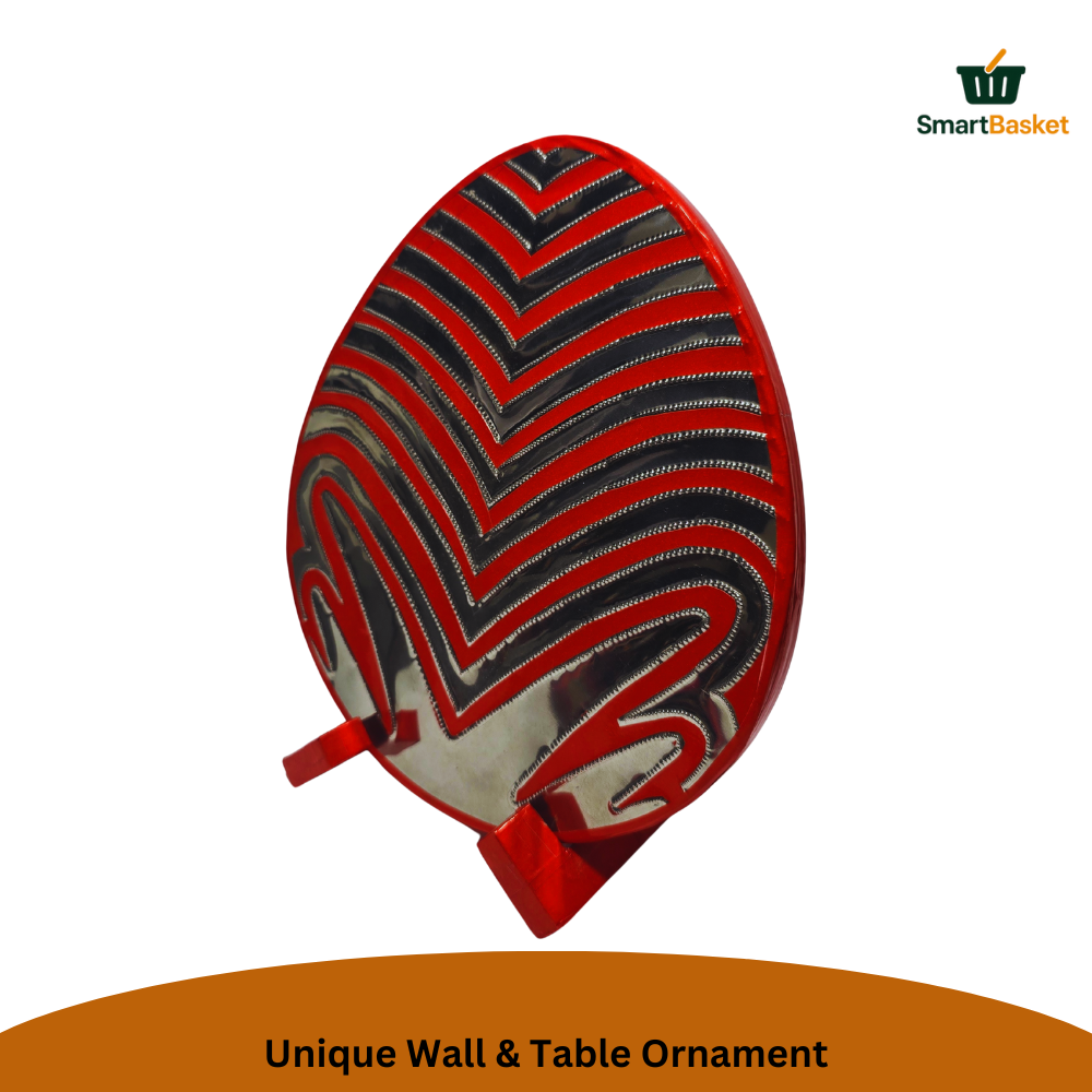 Handmade Table Top Decorative Plate with Holder | Premium MDF Decorative Item for Home Décor