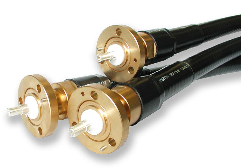 High Power RF Cables with Flange Connectors