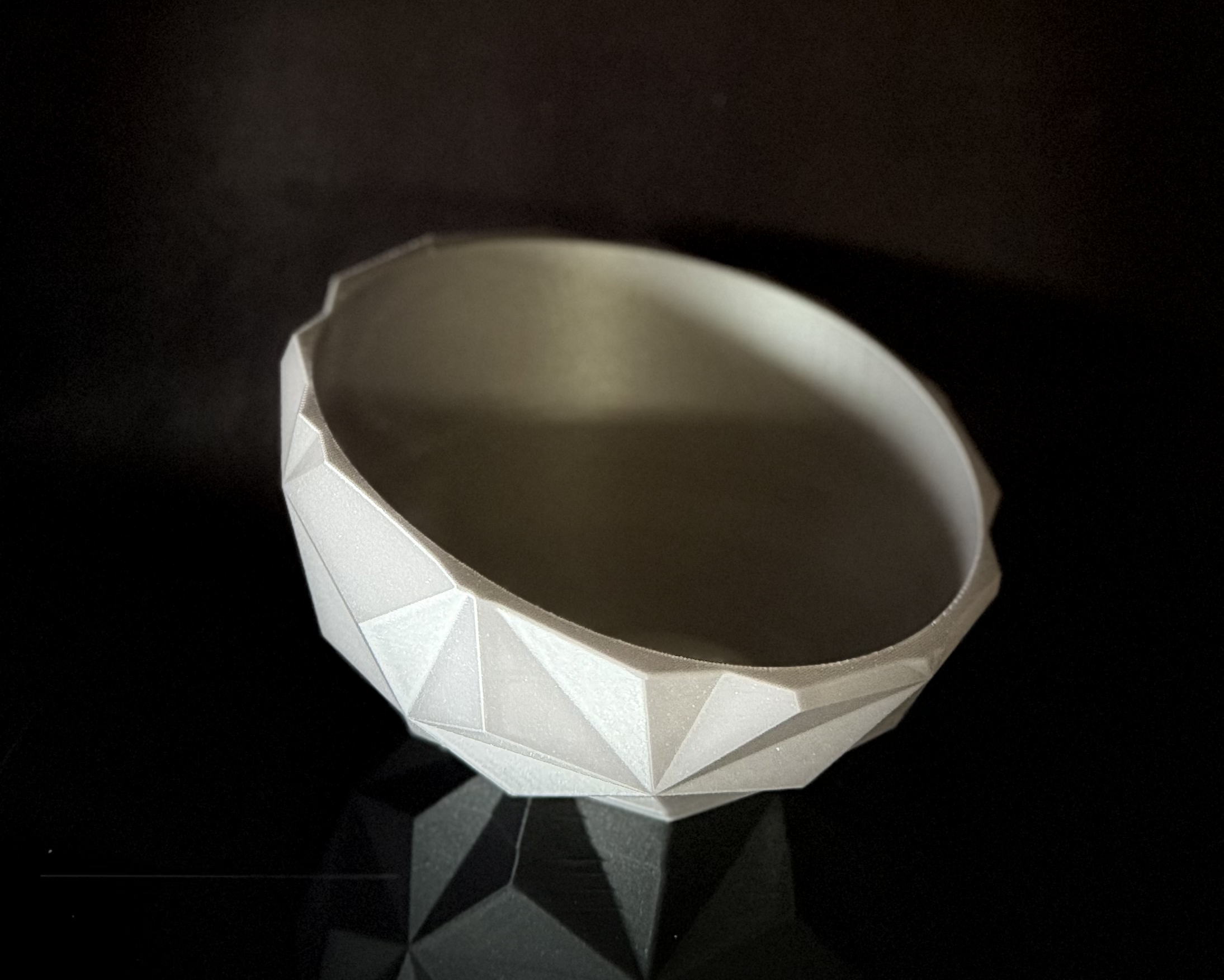 Geometric Silver Bowl