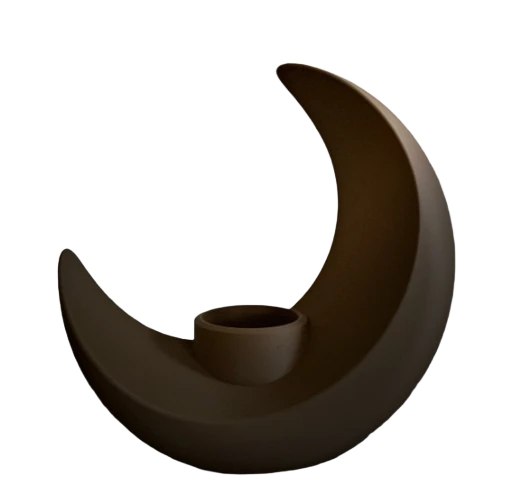 Moon shaped plant or candle holder -  small