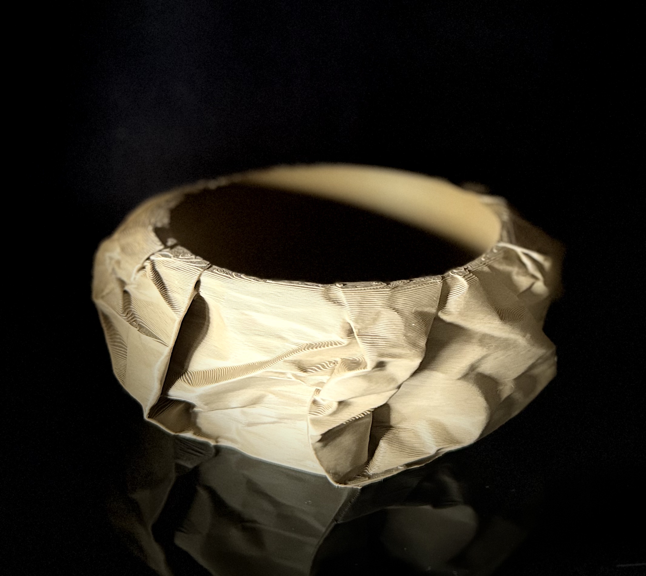 Crumpled Clay Looking Bowls