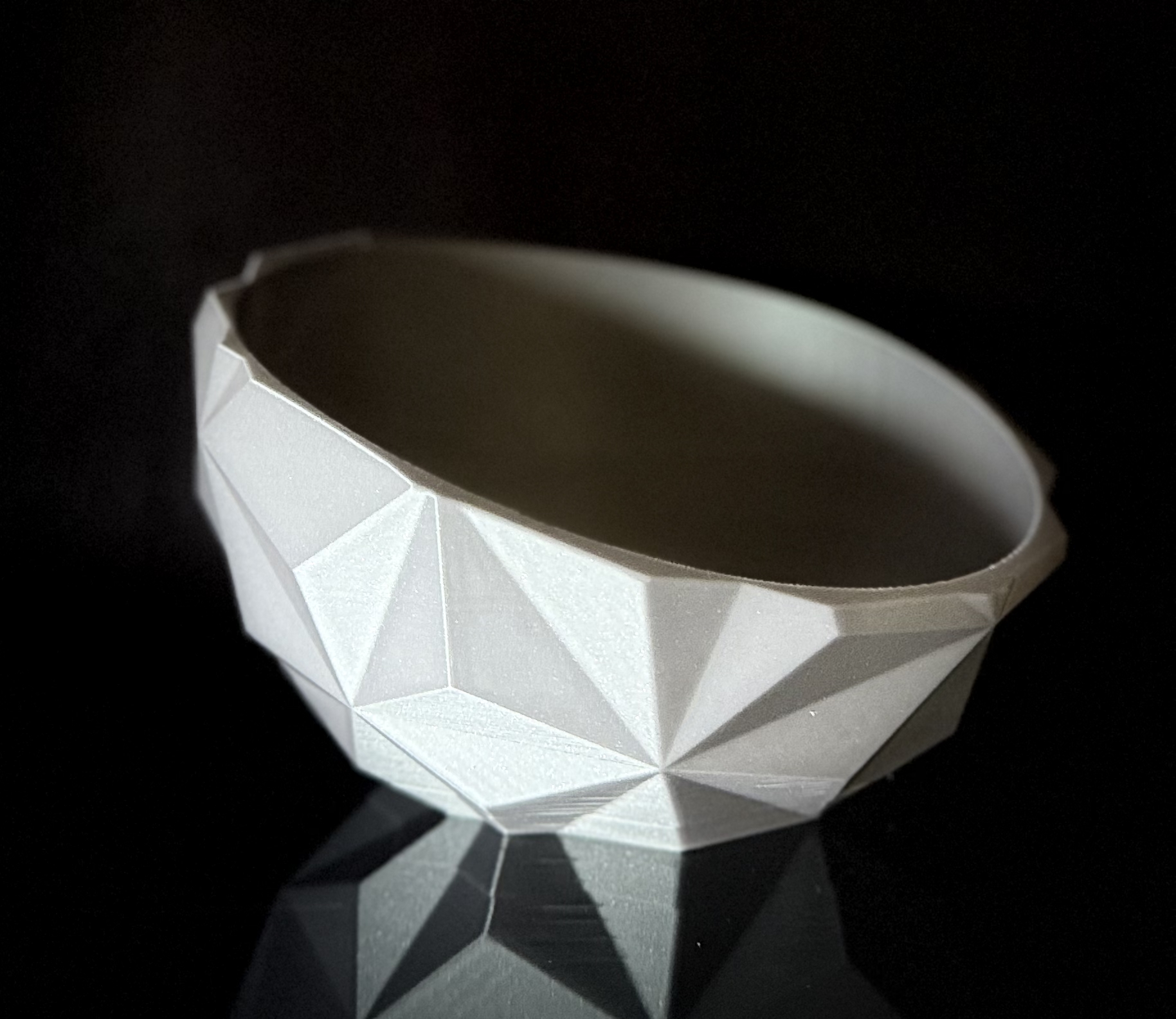 Geometric Silver Bowl