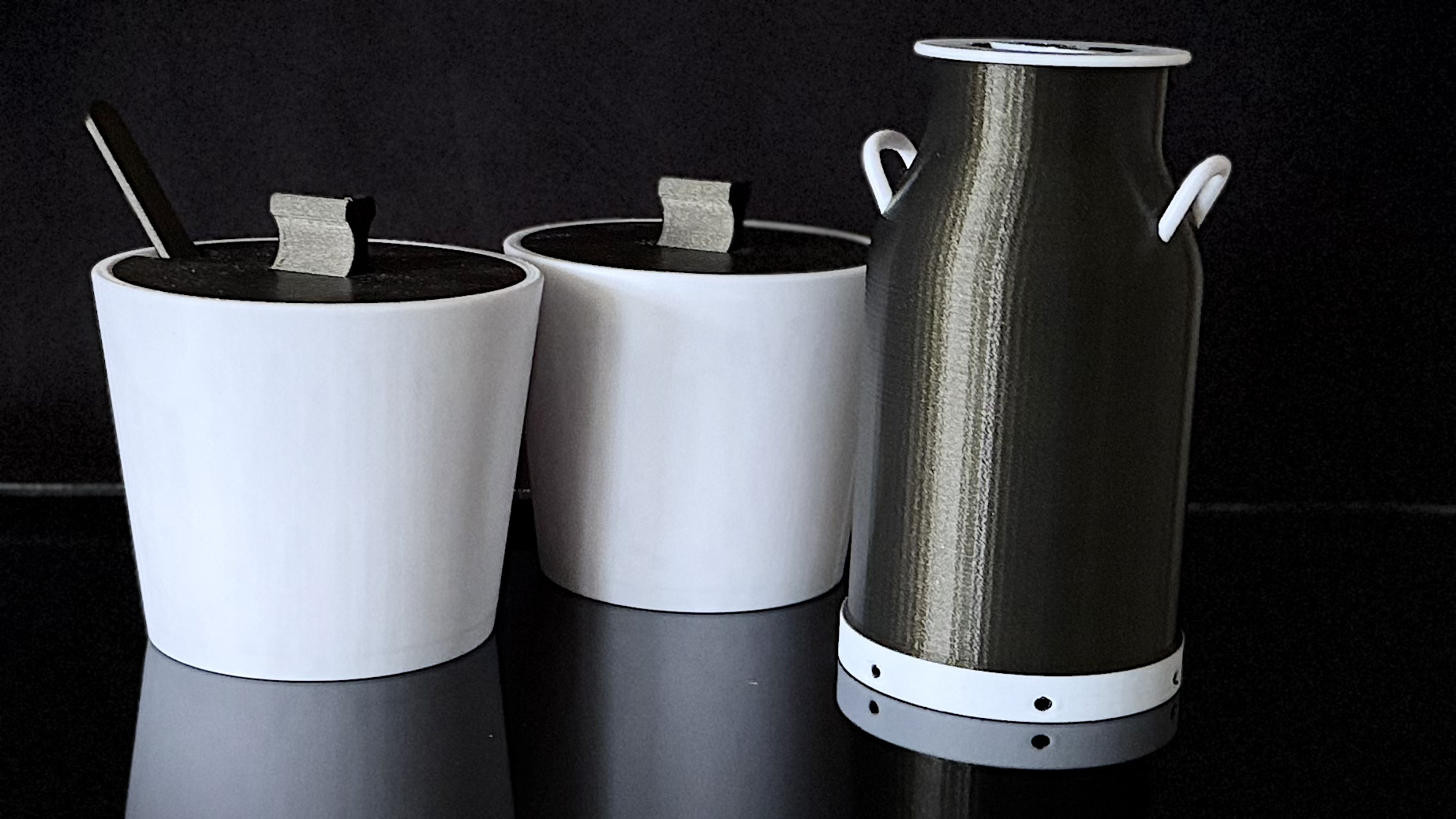 Milk Jug and Sugar Bowls
