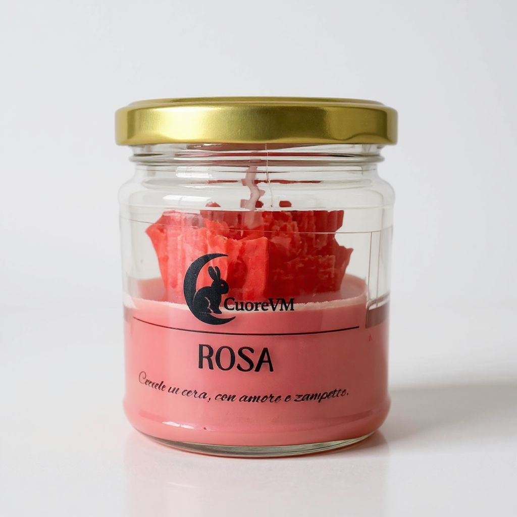 Candela profumata rosa