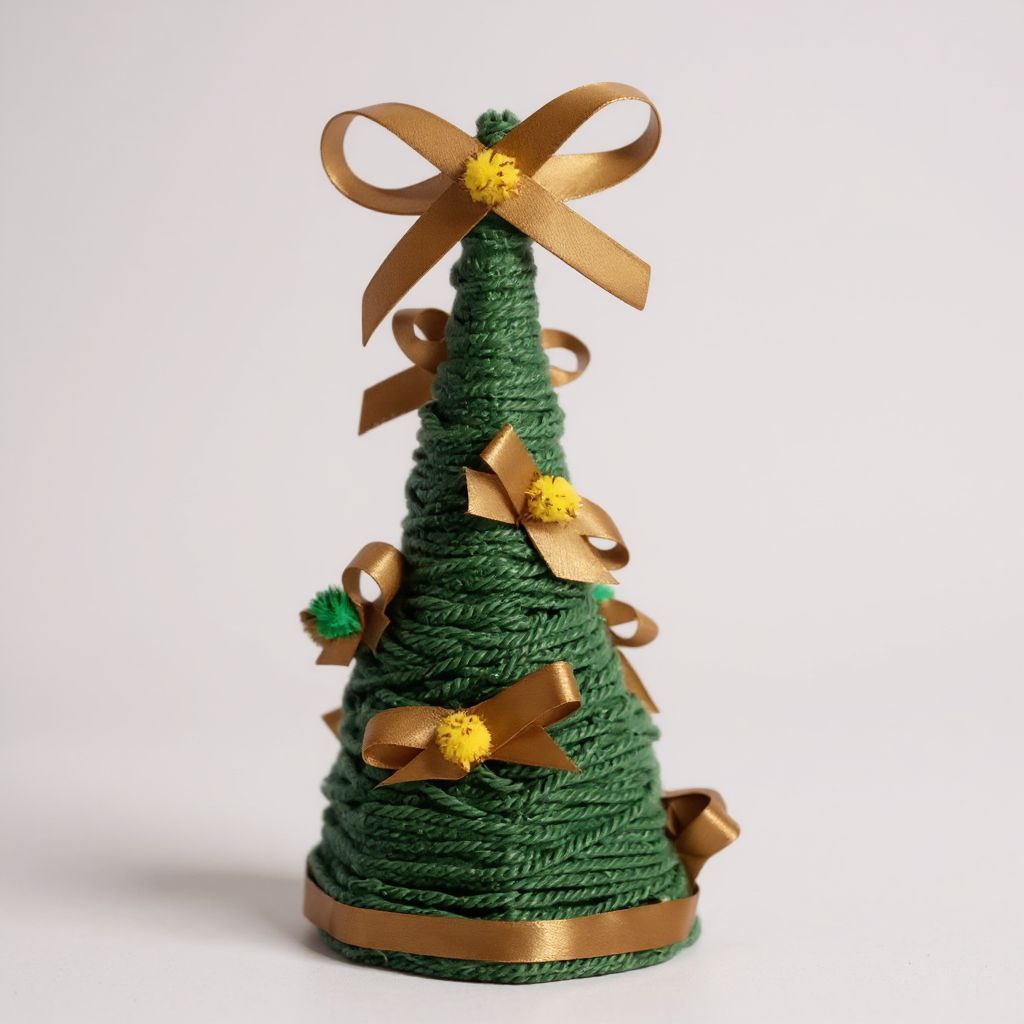 Albero Verde e Oro Soprammobile