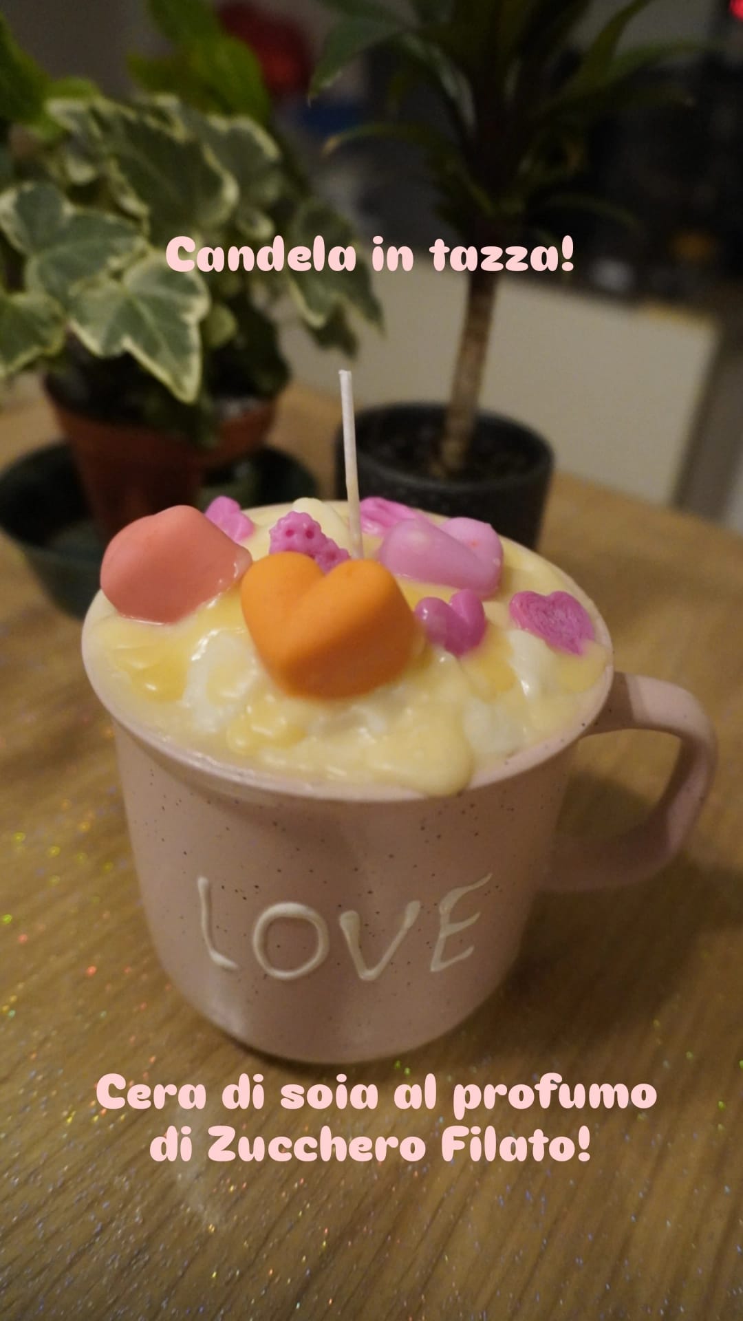 Candela in tazza LOVE
