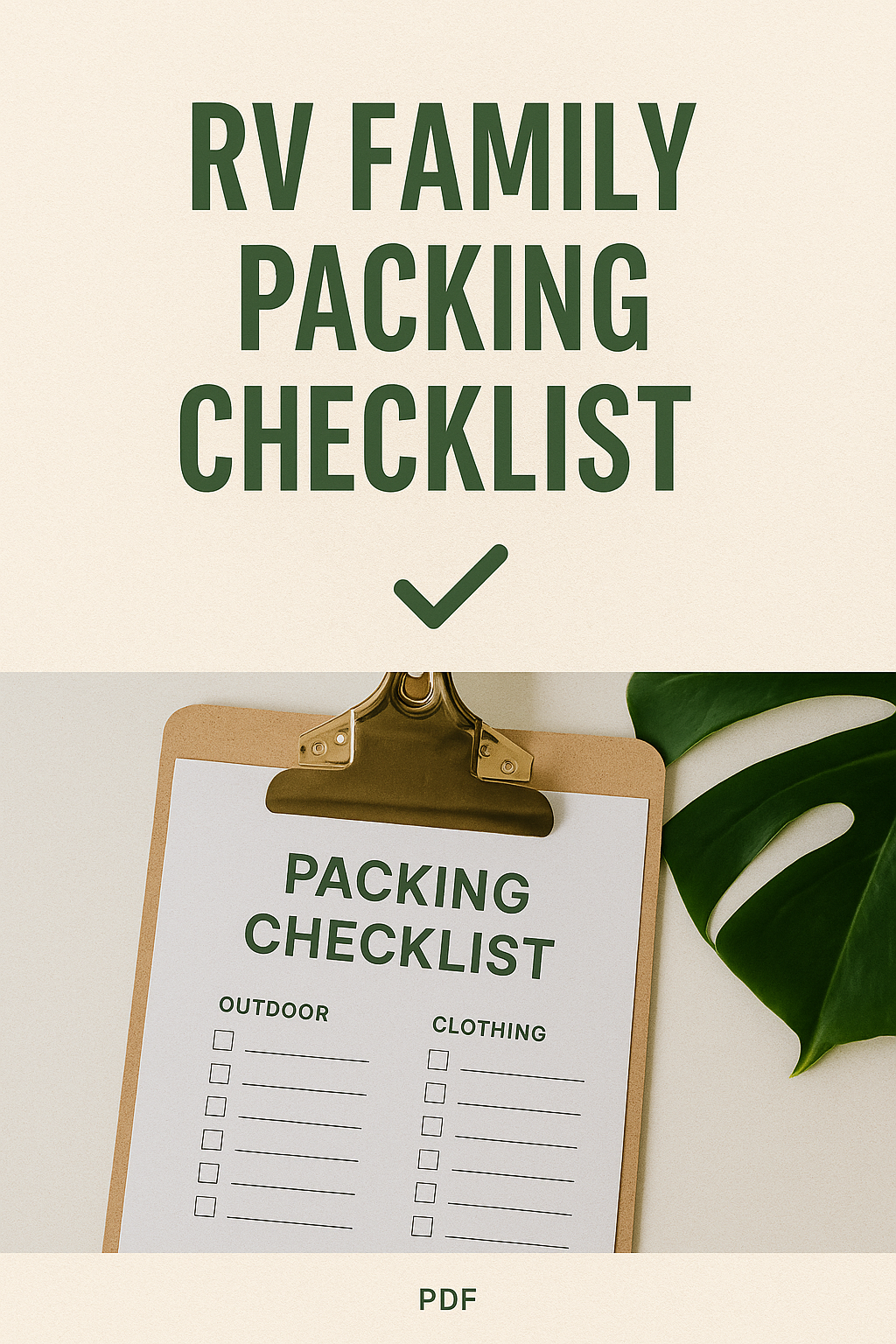 đ RV Family Packing Checklist